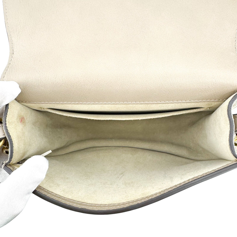 Chloe Grey Calfskin Suede Nile Bracelet Bag Medium