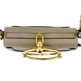 Chloe Grey Calfskin Suede Nile Bracelet Bag Medium