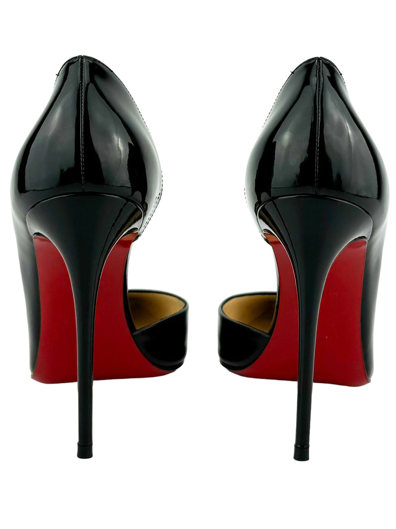 Christian Louboutin Black Patent Iriza Heels SZ 37