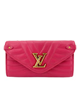 Louis Vuitton Pink Calfskin New Wave Long Wallet