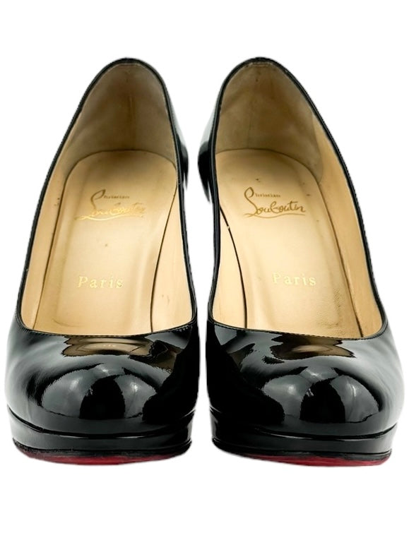 Christian Louboutin Black Patent Simple Pumps