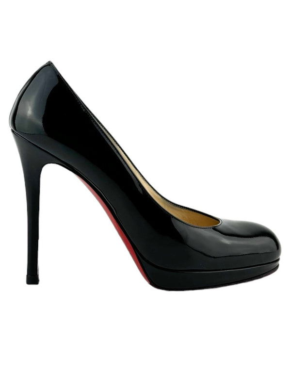 Christian Louboutin Black Patent Simple Pumps Size 38