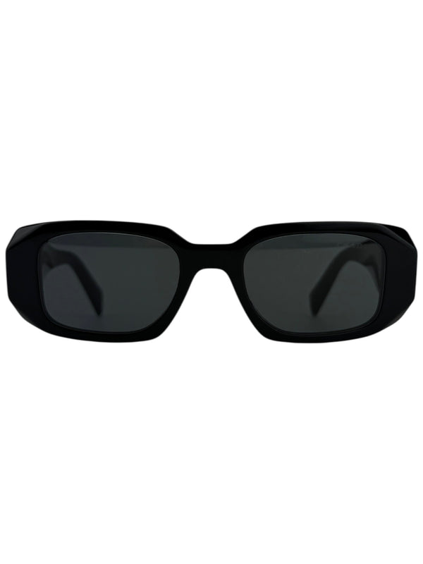 Prada Black Rectangular Women's Sunglasses