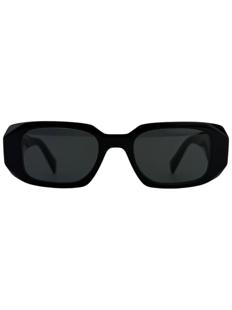 Prada Black Rectangular Women's Sunglasses