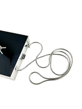 Saint Laurent Black Plexiglass and Metal Tuxedo Box Bag