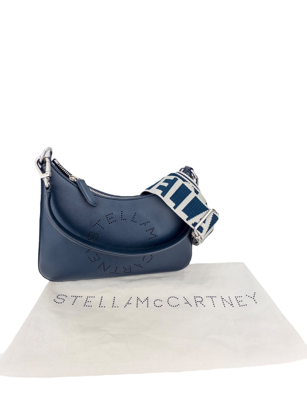 Stella McCartney Navy Blue Logo Crossbody Shoulder Bag