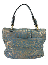 Bvlgari Blue and Gold Blue Leoni Handbag