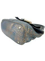 Bvlgari Blue and Gold Blue Leoni Handbag