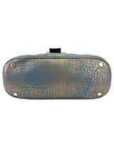 Bvlgari Blue and Gold Blue Leoni Handbag