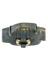 Bvlgari Blue and Gold Blue Leoni Handbag