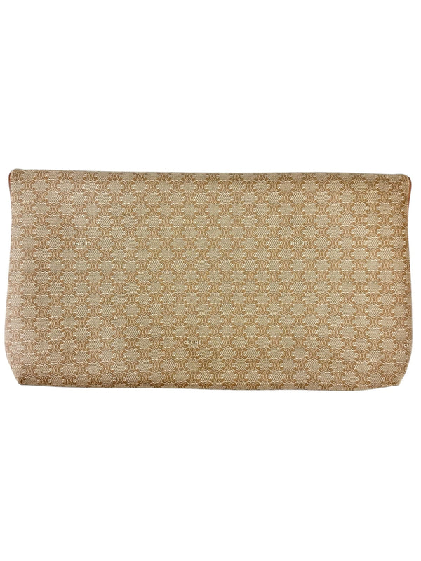 Celine Beige Macadam PVC Clutch