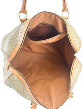 Celine Beige Macadam Canvas Boston Bag