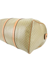 Celine Beige Macadam Canvas Boston Bag
