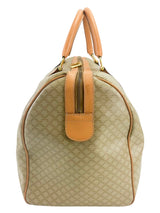Celine Beige Macadam Canvas Boston Bag