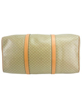 Celine Beige Macadam Canvas Boston Bag