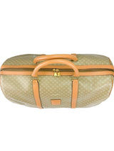 Celine Beige Macadam Canvas Boston Bag