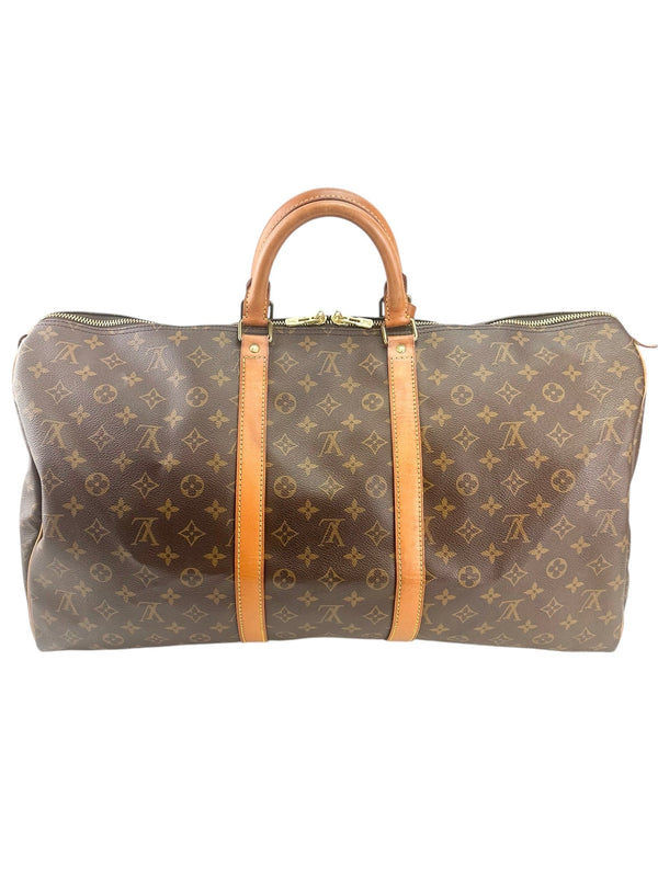 Louis Vuitton Brown Monogram Keepall 55