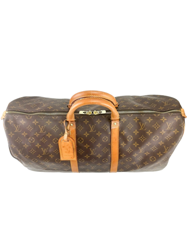 Louis Vuitton Brown Monogram Keepall 55