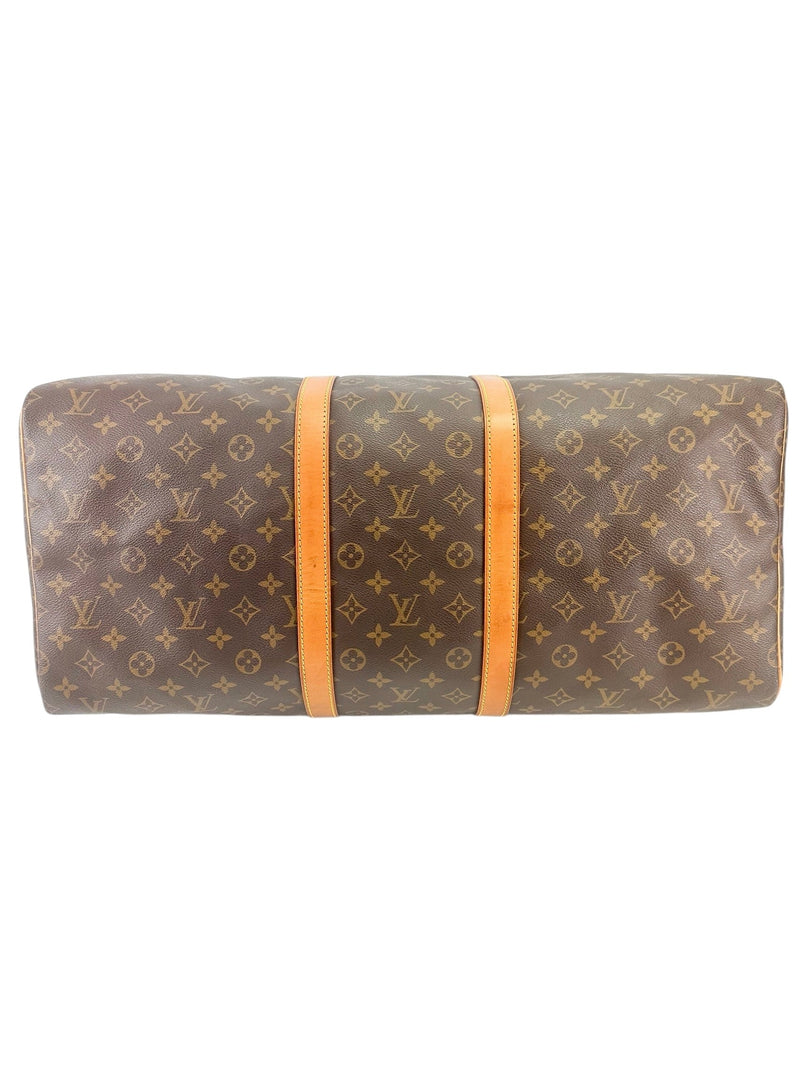 Louis Vuitton Brown Monogram Keepall 55