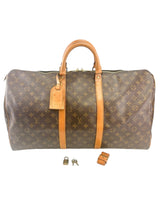 Louis Vuitton Brown Monogram Keepall 55