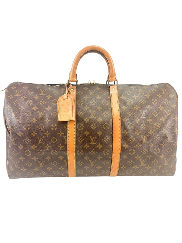 Louis Vuitton Brown Monogram Keepall 55