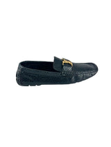 Louis Vuitton Black Snakeskin Loafers Size 9