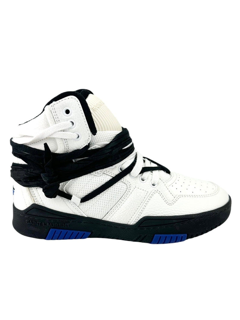 Saint Laurent White Black Blue Cure High Sneakers Size 39