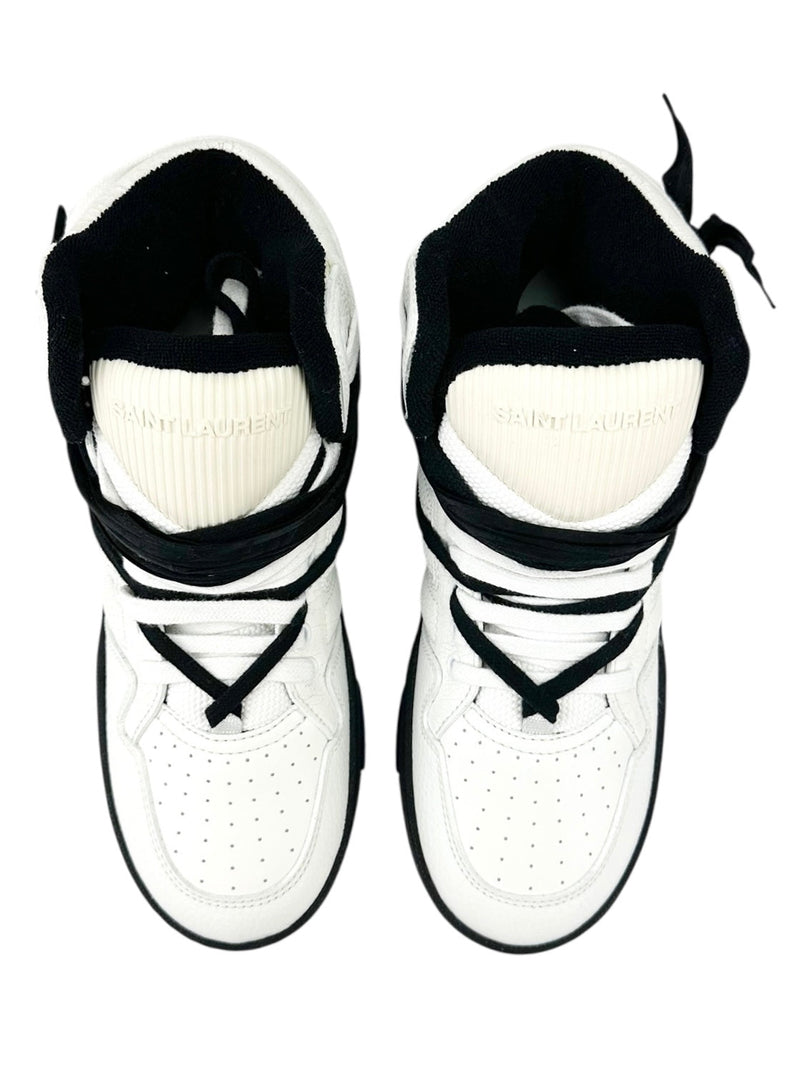 Saint Laurent White Black Blue Cure High Sneakers Size 39