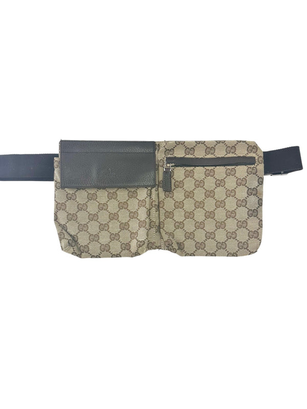 Gucci Brown Canvas Bum Bag