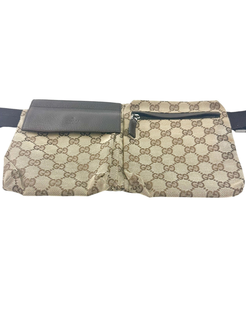 Gucci Brown Canvas Bum Bag
