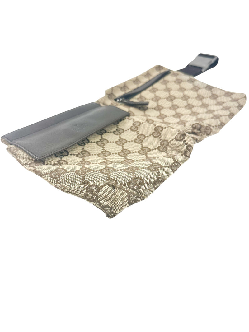 Gucci Brown Canvas Bum Bag