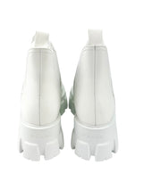Prada Cream Monolith Chelsea Combat Boots Size 39