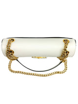 Prada White Pattina Flap Shoulder Bag