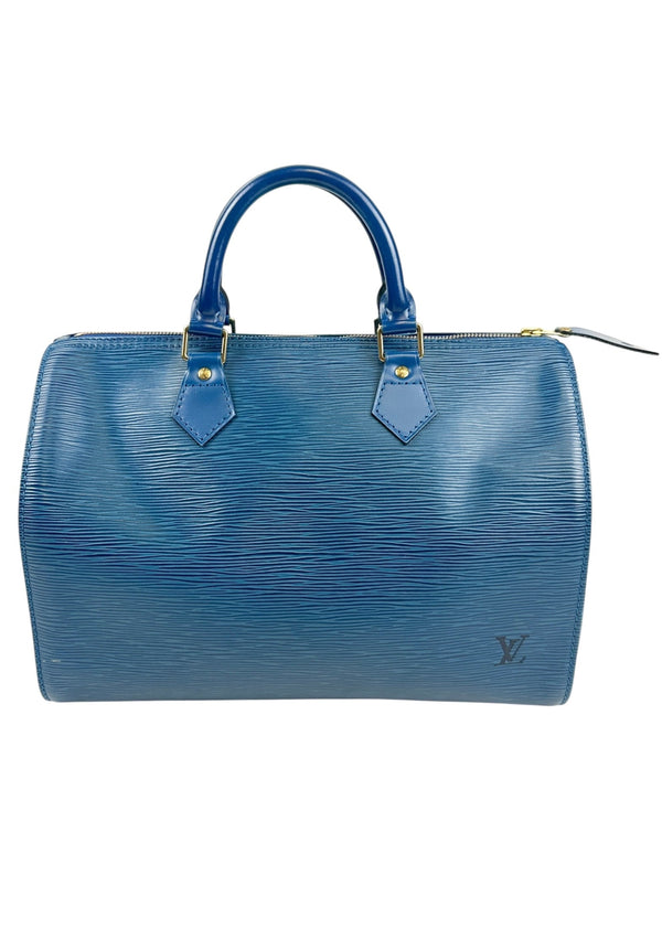 Louis Vuitton Blue Epi Speedy 30