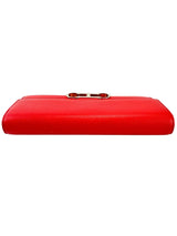 Carolina Herrera Red Full size wallet with initials