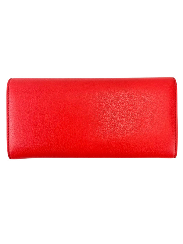 Carolina Herrera Red Full size wallet with initials