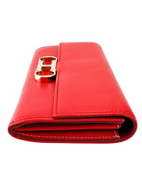 Carolina Herrera Red Full size wallet with initials
