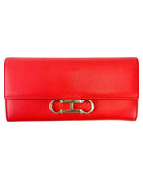 Carolina Herrera Red Full size wallet with initials