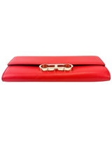 Carolina Herrera Red Full size wallet with initials