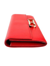 Carolina Herrera Red Full size wallet with initials