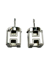 Hermes Silver Cage d'H Earrings
