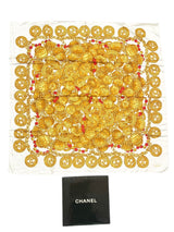 Chanel Cream & Yellow Coco Scarf
