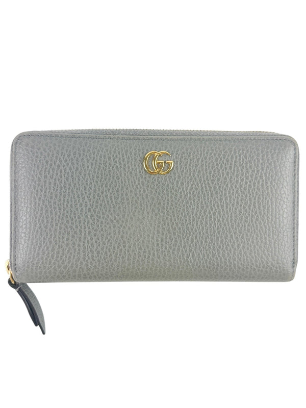Gucci Gray GG Marmont Long Wallet