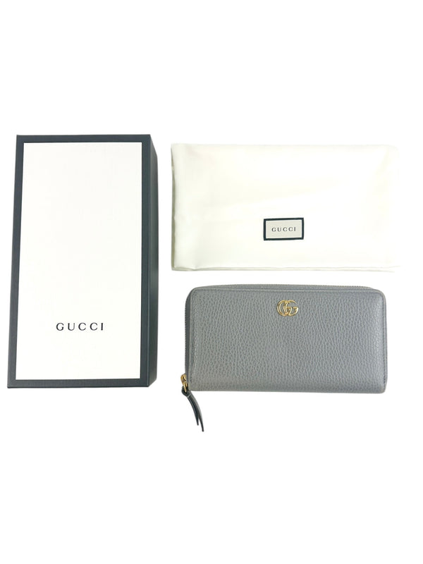 Gucci Gray GG Marmont Long Wallet