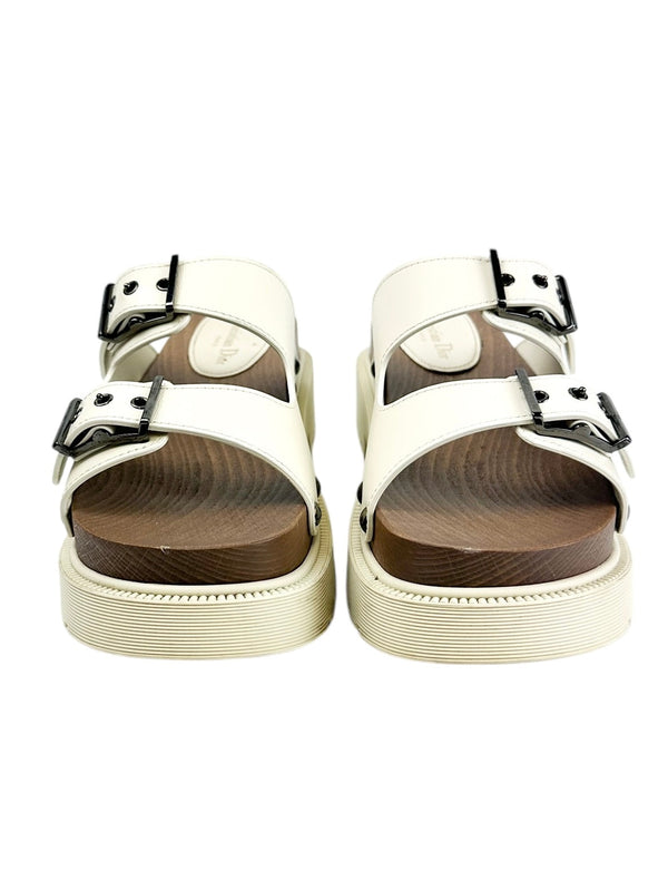 Christian Dior Ivory Quake Platform Sandals Size 40
