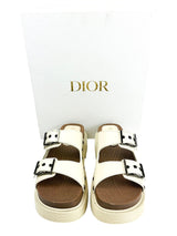 Christian Dior Ivory Quake Platform Sandals Size 40