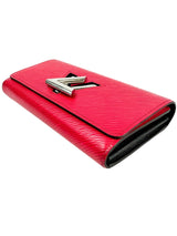 Louis Vuitton Magenta Epi Leather Twist Wallet