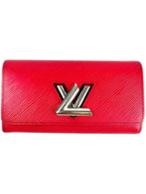 Louis Vuitton Magenta Epi Leather Twist Wallet
