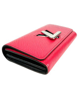 Louis Vuitton Magenta Epi Leather Twist Wallet