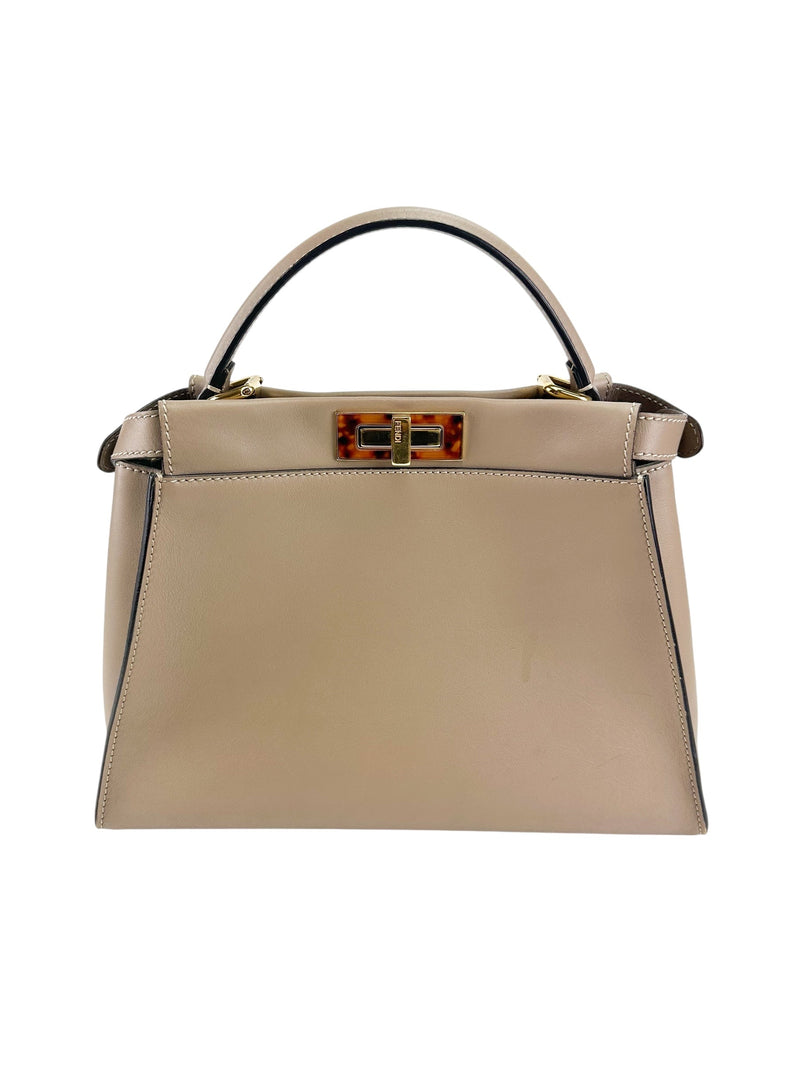 Fendi Light Brown Peekaboo Essentially Bag